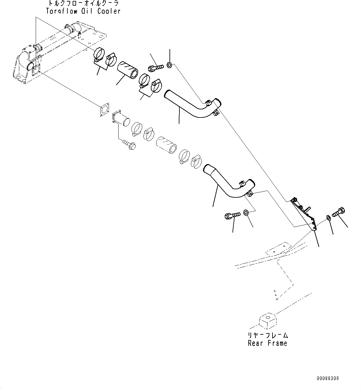 Схема запчастей Komatsu WA900-3E0 - СИСТЕМА ТРУБ ОХЛАЖДЕНИЯ, ЛИНИИ МАСЛООХЛАДИТЕЛЯ (№78-) СИСТЕМА ТРУБ ОХЛАЖДЕНИЯ, EXTRA BAD ТОПЛИВН. И ПЛОХ. ТОПЛИВО СПЕЦ-ЯIFICATION, ВОДН.+DUST, ДОПОЛН. ФИЛЬТР.