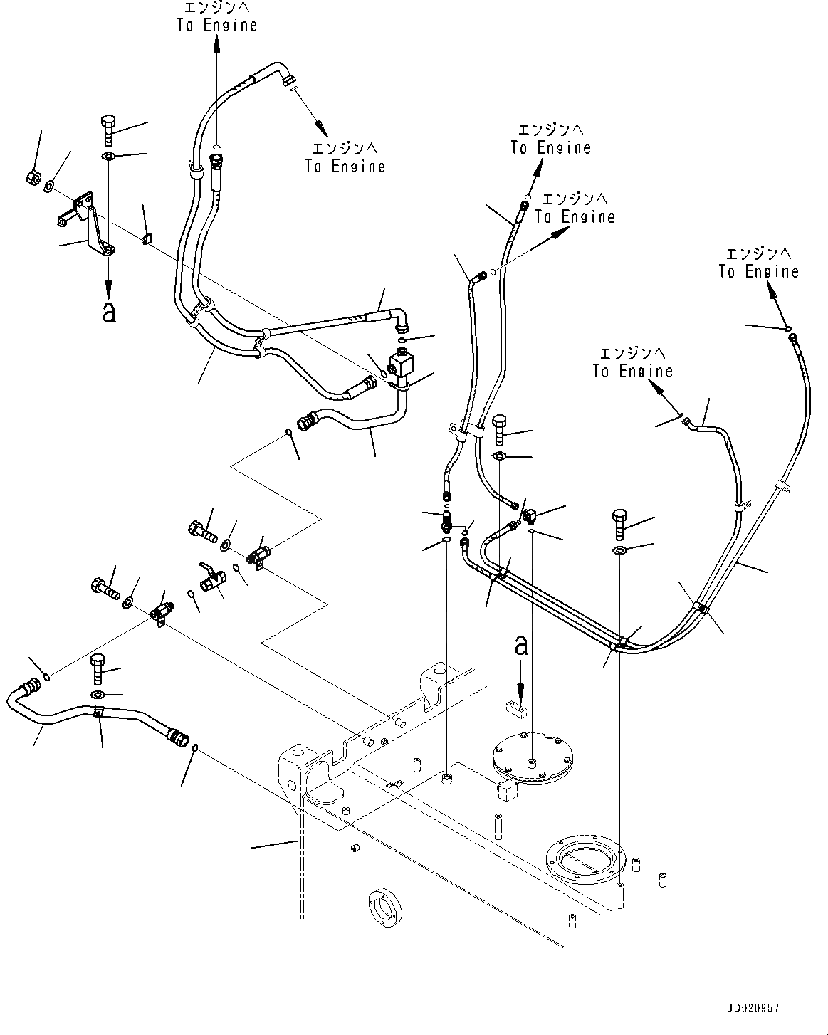 Схема запчастей Komatsu WA900-3E0 - ТОПЛИВН. БАК., ТОПЛИВОПРОВОД. (№78-) ТОПЛИВН. БАК., MINING СПЕЦ-ЯIFICATION