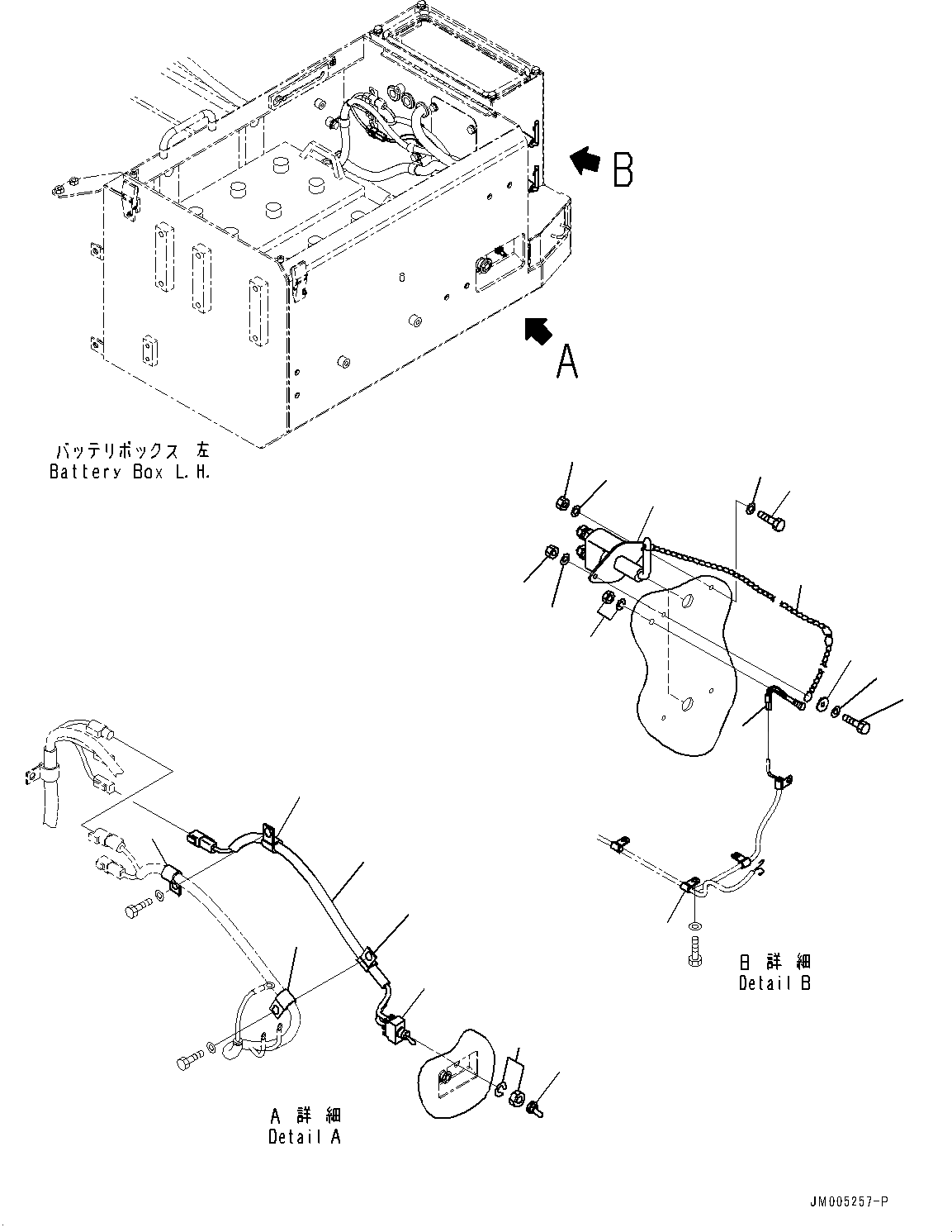Схема запчастей Komatsu WA900-3E0 - ЛЕВ. КОРПУС АККУМУЛЯТОРА, ПЕРЕКЛЮЧАТЕЛЬ (№78-) ЛЕВ. КОРПУС АККУМУЛЯТОРА, АККУМУЛЯТОР И СТАРТЕР DISCONNECT ПЕРЕКЛЮЧАТЕЛЬ, УСИЛЕНН. ПРОВОДКА