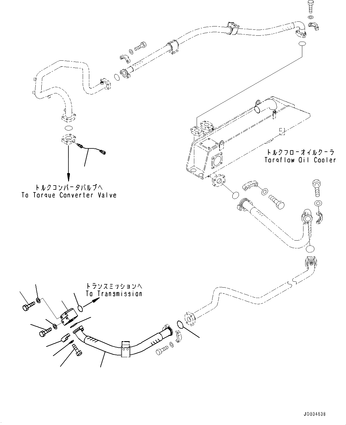 Схема запчастей Komatsu WA900-3E0 - ГИДРОТРАНСФОРМАТОР И ТРАНСМИССИЯ, СИСТЕМА ТРУБ ОХЛАЖДЕНИЯ (№78-) ГИДРОТРАНСФОРМАТОР И ТРАНСМИССИЯ, КРЫШКА МАСЛОНАЛИВНОГО ПАТРУБКА БЛОКИРОВКА И КРЫШКИБЛОКИР.