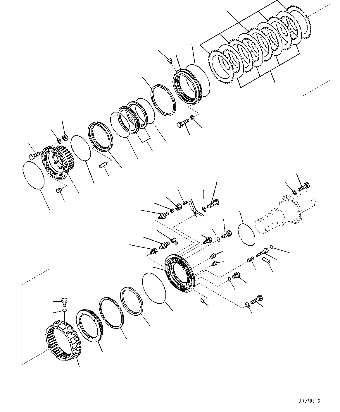 Схема запчастей Komatsu WA900-3E0 - ЗАДН. МОСТ, ТОРМОЗ. (№78-) ЗАДН. МОСТ, БЕЗ ТОРМОЗ. МАСЛ. СИСТЕМА ОХЛАЖДЕНИЯ