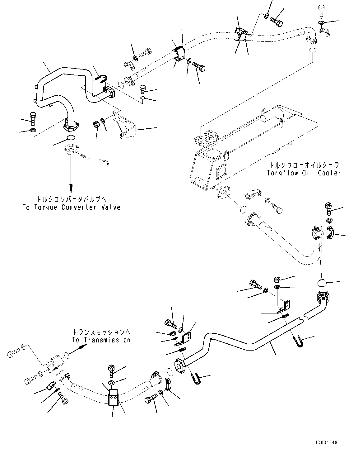 Схема запчастей Komatsu WA900-3E0 - ГИДРОТРАНСФОРМАТОР И ТРАНСМИССИЯ МАСЛОПРОВОДЯЩАЯ ЛИНИЯ, ТРУБЫ (/) (№78-) ГИДРОТРАНСФОРМАТОР И ТРАНСМИССИЯ МАСЛОПРОВОДЯЩАЯ ЛИНИЯ, С ТОРМОЗ. МАСЛ. СИСТЕМА ОХЛАЖДЕНИЯ