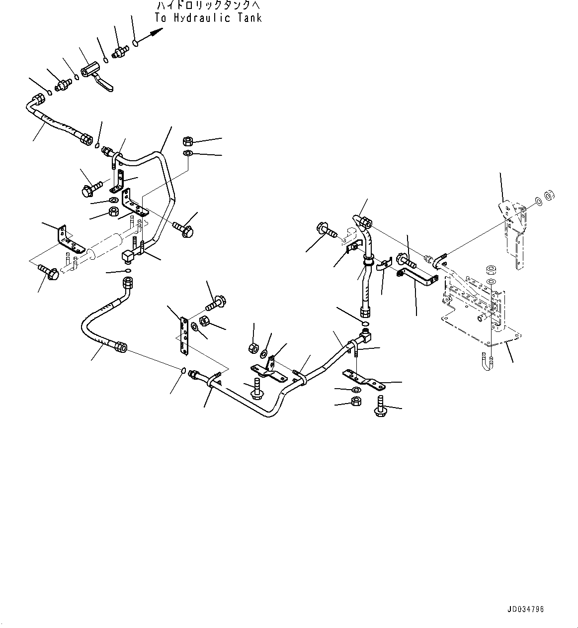 Схема запчастей Komatsu WA900-3E0 - ГИДРОЛИНИЯ, QUICK FILL ТРУБЫ (№78-) ГИДРОЛИНИЯ, AJSS, ЭКСТРЕНН. РУЛЕВ. УПРАВЛЕНИЕ, АВТОМАТИЧ. УПРАВЛ-Е ТИП, ТОРМОЗ. МАСЛ. СИСТЕМА ОХЛАЖДЕНИЯ, НАКЛОН. ОГРАНИЧИТЕЛЬ, УДАЛЕНН. СТРЕЛА POSITION