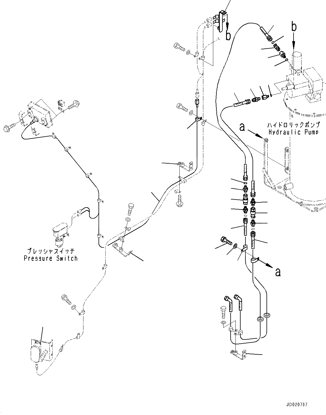 Схема запчастей Komatsu WA900-3E0 - УДАЛЕНН. СИСТ. СМАЗКИ СИСТЕМА, НАСОС СМАЗКИ ТРУБЫ (№78-) УДАЛЕНН. СИСТ. СМАЗКИ СИСТЕМА, АВТОМАТИЧ.-СИСТ. СМАЗКИ СИСТЕМА, УСИЛЕНН. ПРОВОДКА