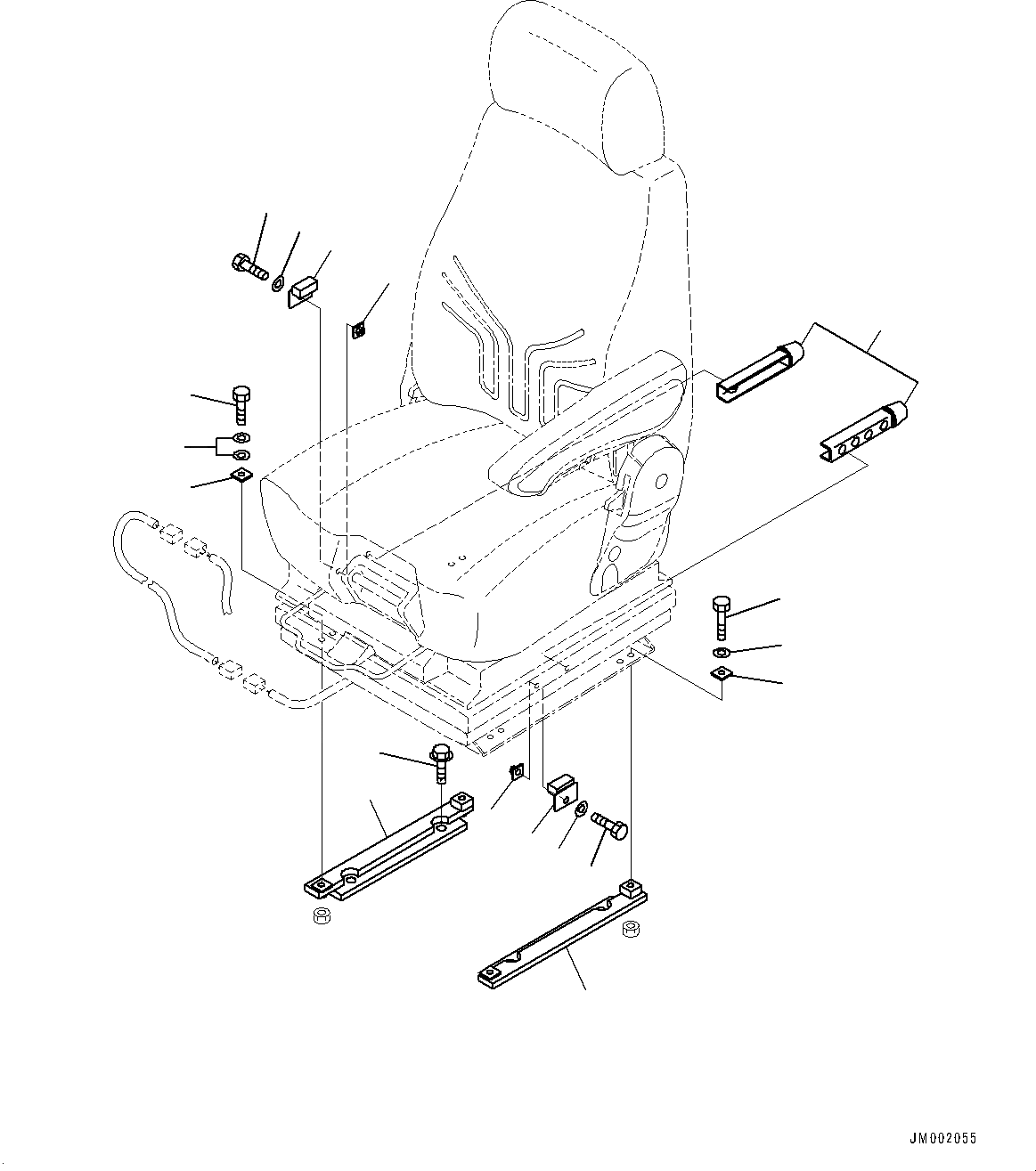 Схема запчастей Komatsu WA900-3E0 - ПОЛ, СИДЕНЬЕ ОПЕРАТОРА (№78-) ПОЛ, EC REGULATION ARRANGEMENT, VHMS, БЕЗ AJSS