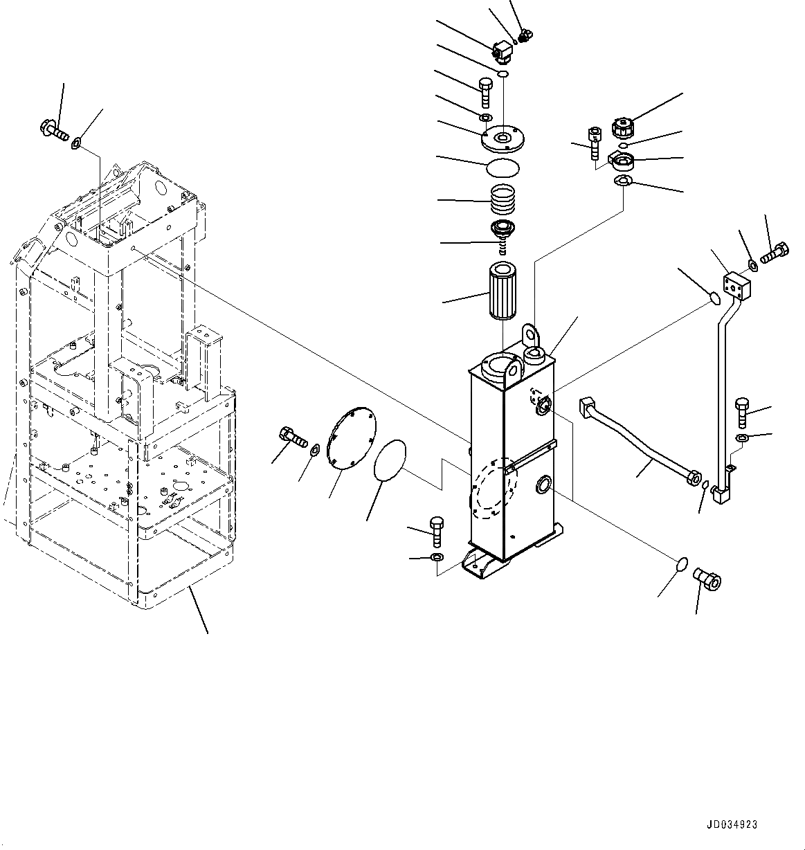 Схема запчастей Komatsu WA900-3E0 - УПРАВЛ-Е ТОРМОЗОМ, ТОРМОЗ. МАСЛ. БАК (№78-) УПРАВЛ-Е ТОРМОЗОМ, MINING СПЕЦ-ЯIFICATION