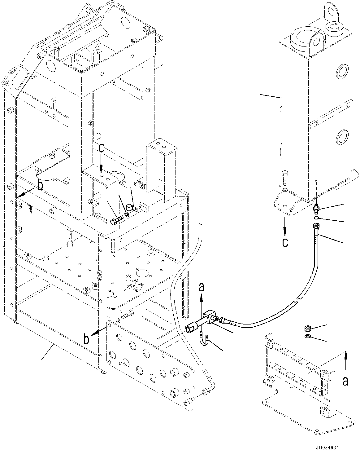 Схема запчастей Komatsu WA900-3E0 - УПРАВЛ-Е ТОРМОЗОМ, ТОРМОЗ. МАСЛ. QUICK FILL ТРУБЫ (№78-) УПРАВЛ-Е ТОРМОЗОМ, MINING СПЕЦ-ЯIFICATION