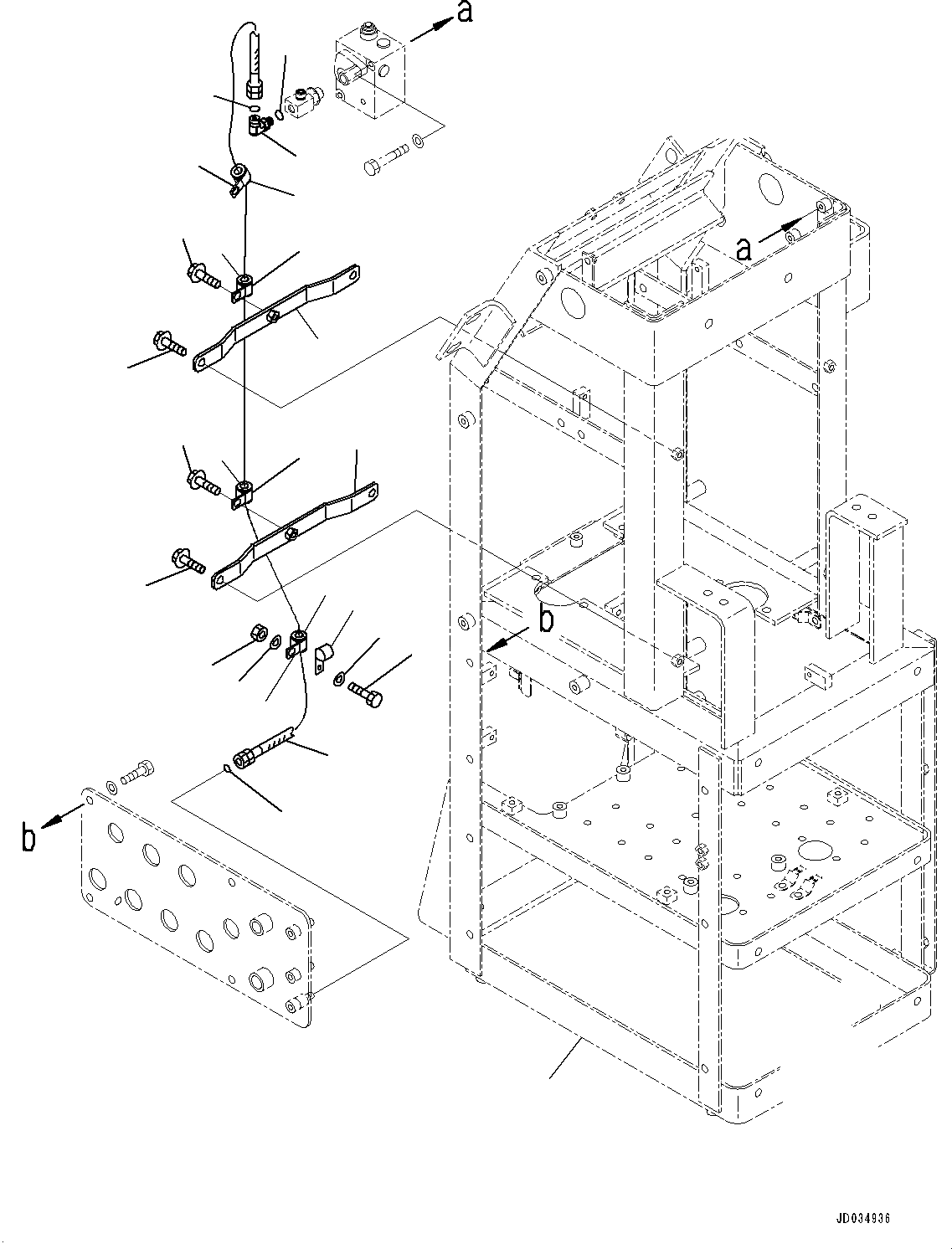 Схема запчастей Komatsu WA900-3E0 - УПРАВЛ-Е ТОРМОЗОМ, ТОРМОЗ. МАСЛ. SAMPLING ТРУБЫ (№78-) УПРАВЛ-Е ТОРМОЗОМ, MINING СПЕЦ-ЯIFICATION