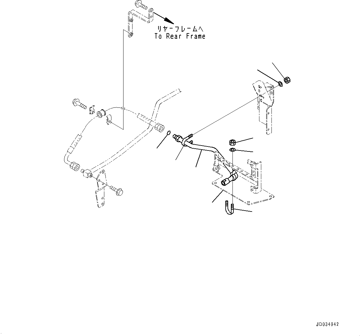 Схема запчастей Komatsu WA900-3E0 - УПРАВЛ-Е ТОРМОЗОМ, ГИДРОТРАНСФОРМАТОР ХЛАДАГЕНТ QUICK FILL ТРУБЫ (№78-) УПРАВЛ-Е ТОРМОЗОМ, MINING СПЕЦ-ЯIFICATION
