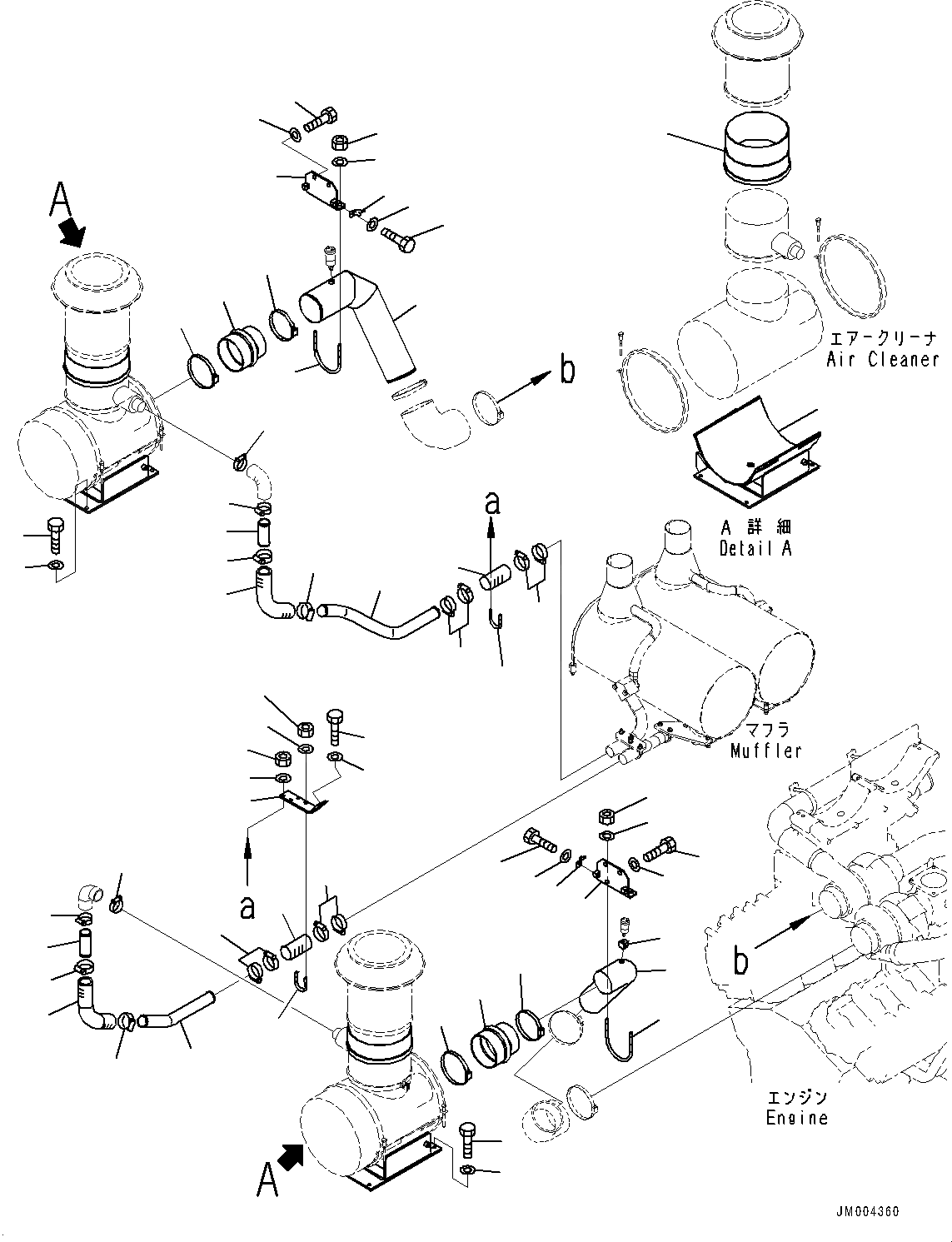 Схема запчастей Komatsu WA900-3E0 - BULKHEAD, ВОЗДУХООЧИСТИТЕЛЬ КОМПОНЕНТЫ (/) (№78-) BULKHEAD, ТОРМОЗ. МАСЛ. СИСТЕМА ОХЛАЖДЕНИЯ, КОНДИЦ. ВОЗДУХА, УСИЛЕНН. ПРОВОДКА