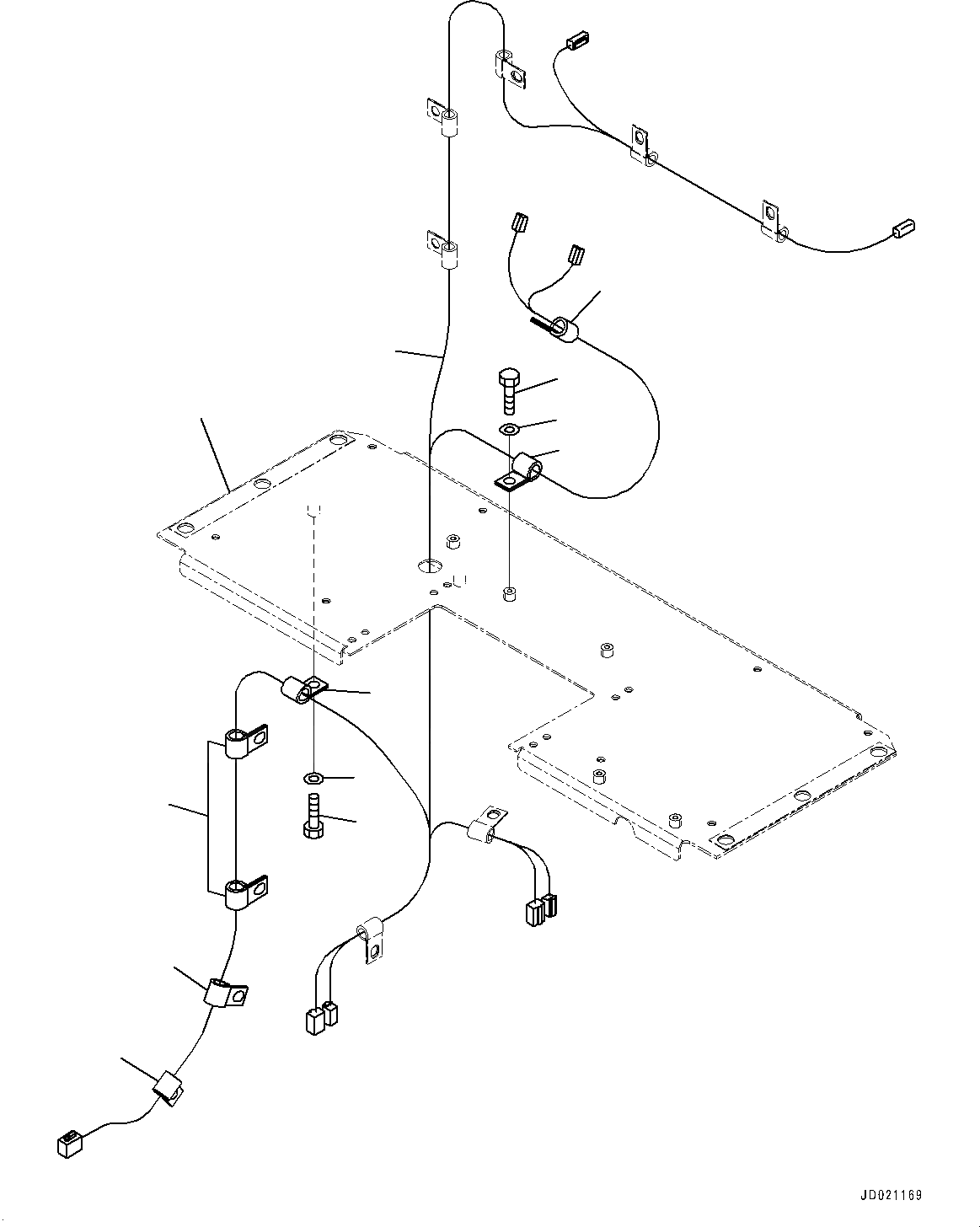 Схема запчастей Komatsu WA900-3E0 - BULKHEAD, ЗАДН. ПРОВОДКА (№78-) BULKHEAD, MINING СПЕЦ-ЯIFICATION
