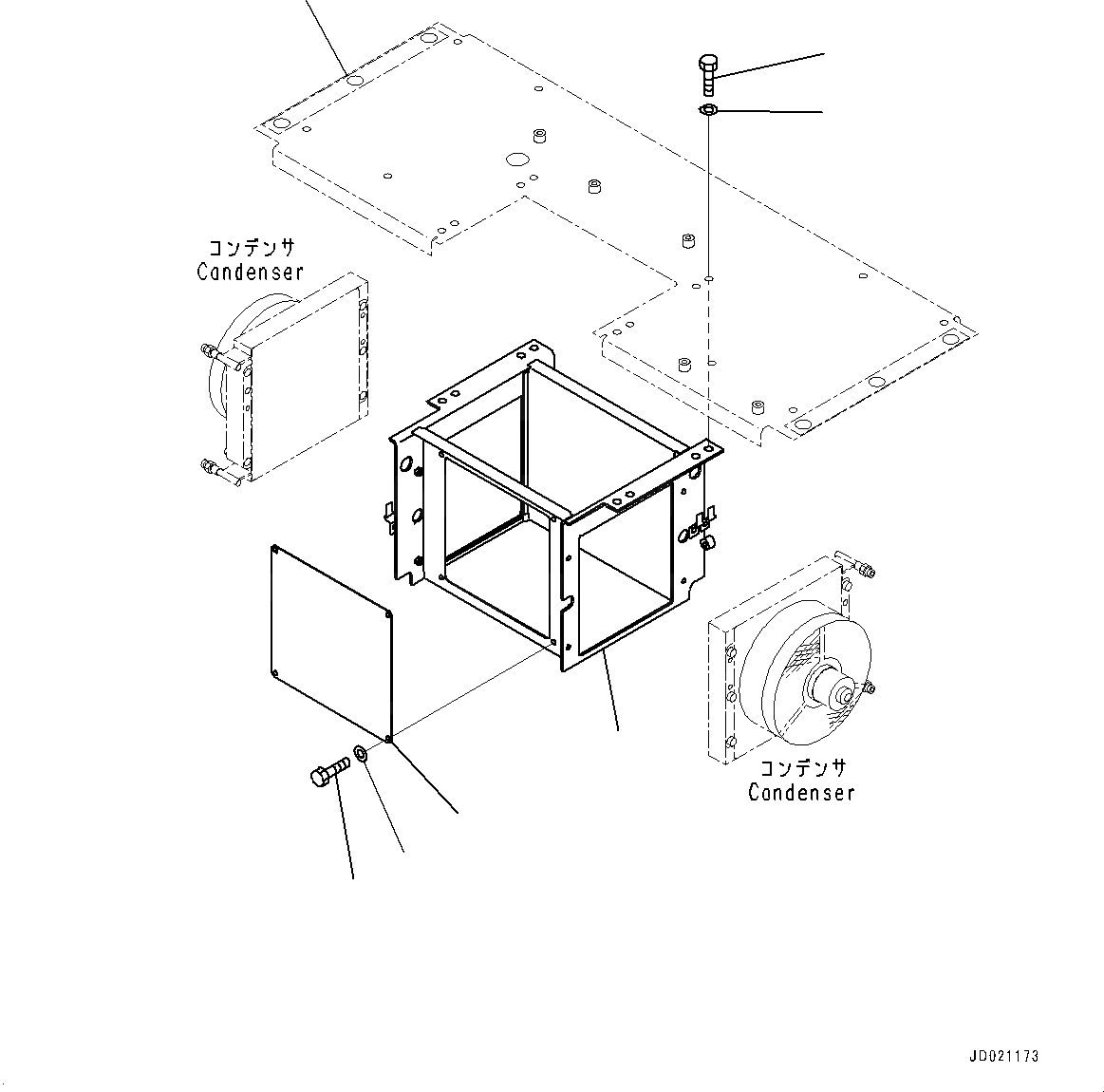Схема запчастей Komatsu WA900-3E0 - BULKHEAD, КОНДЕНСАТОР КОРПУС (№78-) BULKHEAD, ТОРМОЗ. МАСЛ. СИСТЕМА ОХЛАЖДЕНИЯ, КОНДИЦ. ВОЗДУХА, УСИЛЕНН. ПРОВОДКА