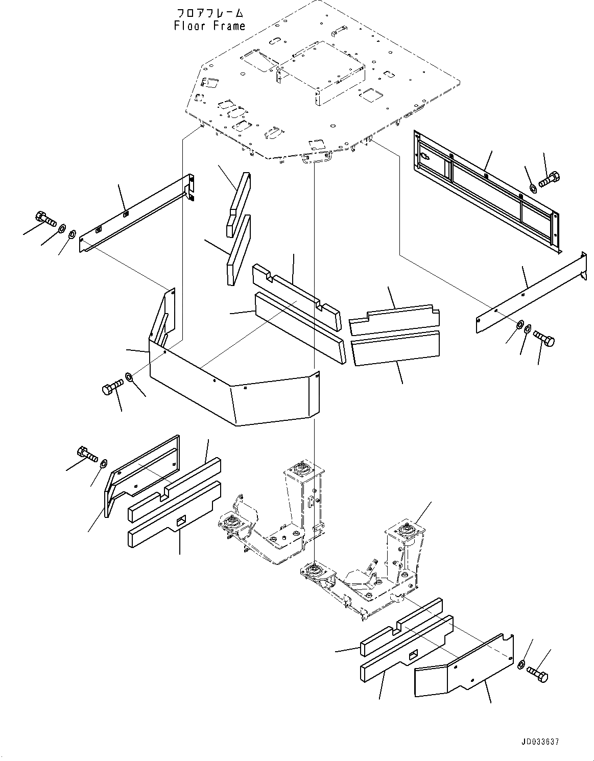 Схема запчастей Komatsu WA900-3E0 - ПОКРЫТИЕ ПОЛА (№78-) ПОКРЫТИЕ ПОЛА, MINING СПЕЦ-ЯIFICATION