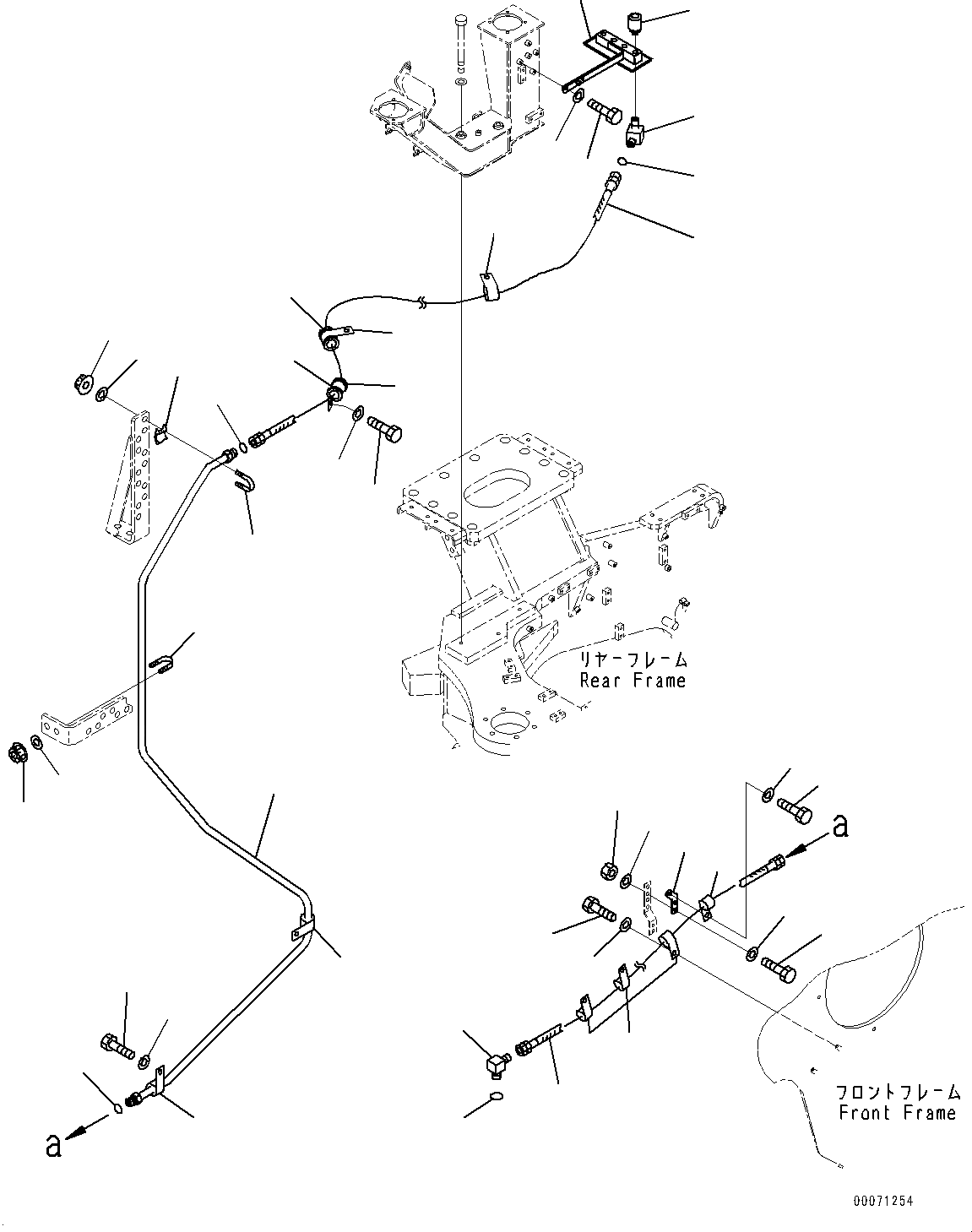 Схема запчастей Komatsu WA900-3E0 - CENTRALIZED САПУН, ПЕРЕДНИЙ МОСТ ТРУБЫ (№78-) CENTRALIZED САПУН