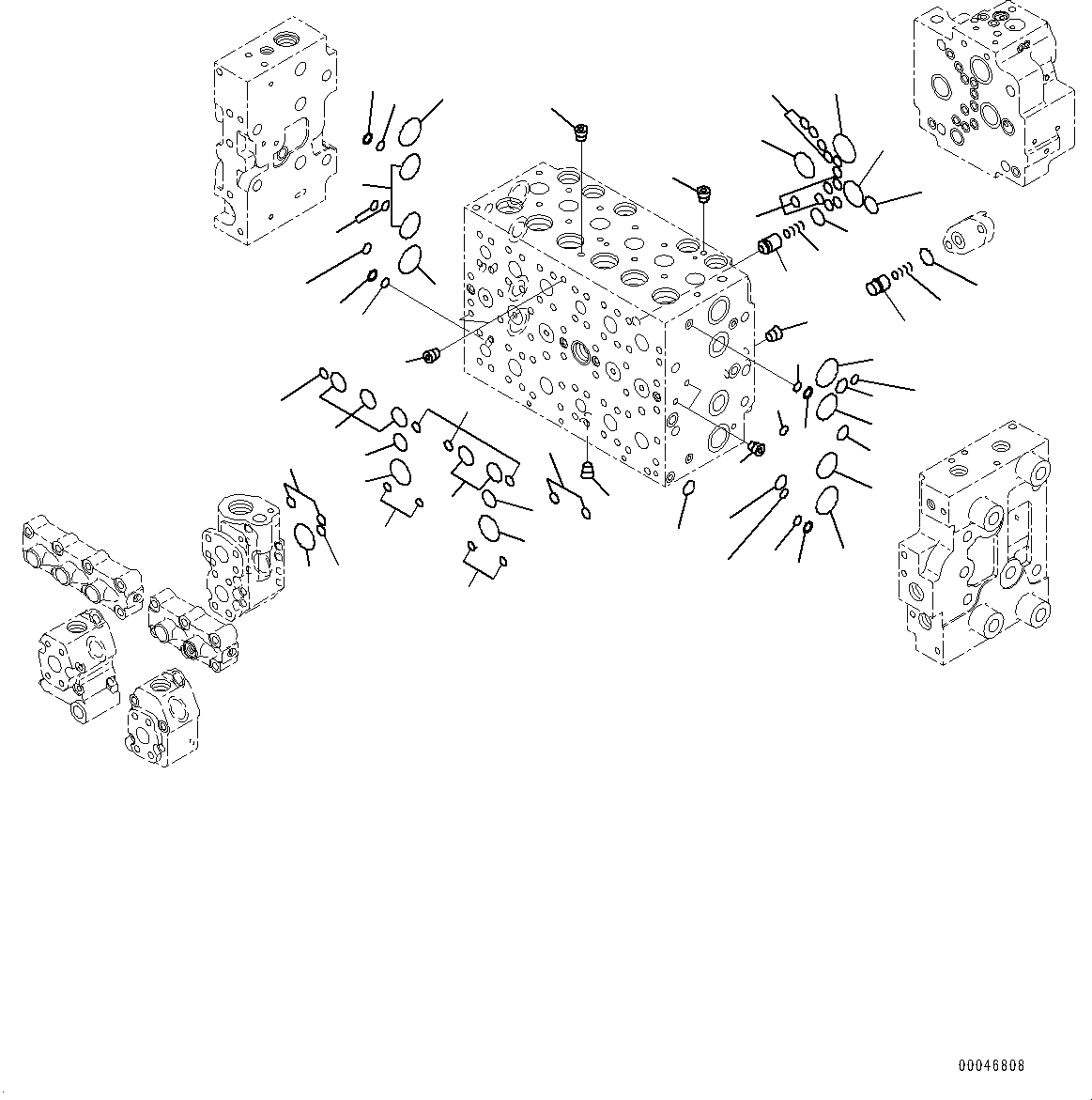 Схема запчастей Komatsu PC220-8 - УПРАВЛЯЮЩ. КЛАПАН, ВНУТР. ЧАСТИ (/7) (№877-) УПРАВЛЯЮЩ. КЛАПАН, БЕЗ -ДОПОЛН. АКТУАТОР ТРУБЫ, АККУМУЛЯТОР