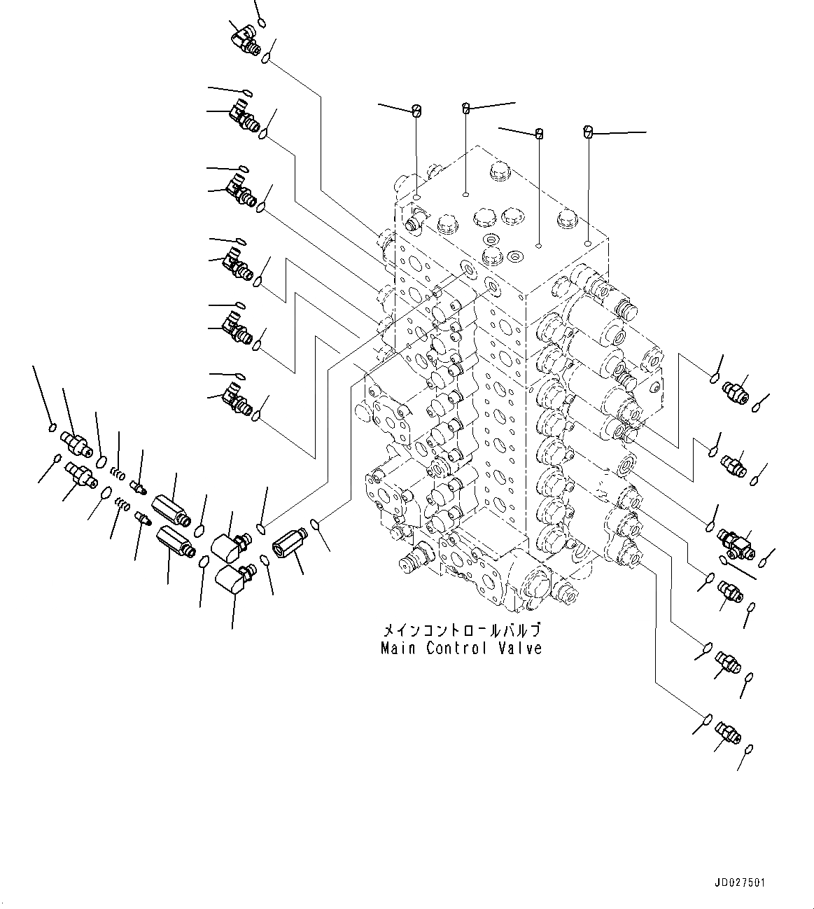 Схема запчастей Komatsu PC220-8 - УПРАВЛЯЮЩ. КЛАПАН, СОЕДИНИТЕЛЬН. ЧАСТИ, / (№877-) УПРАВЛЯЮЩ. КЛАПАН, -АКТУАТОР