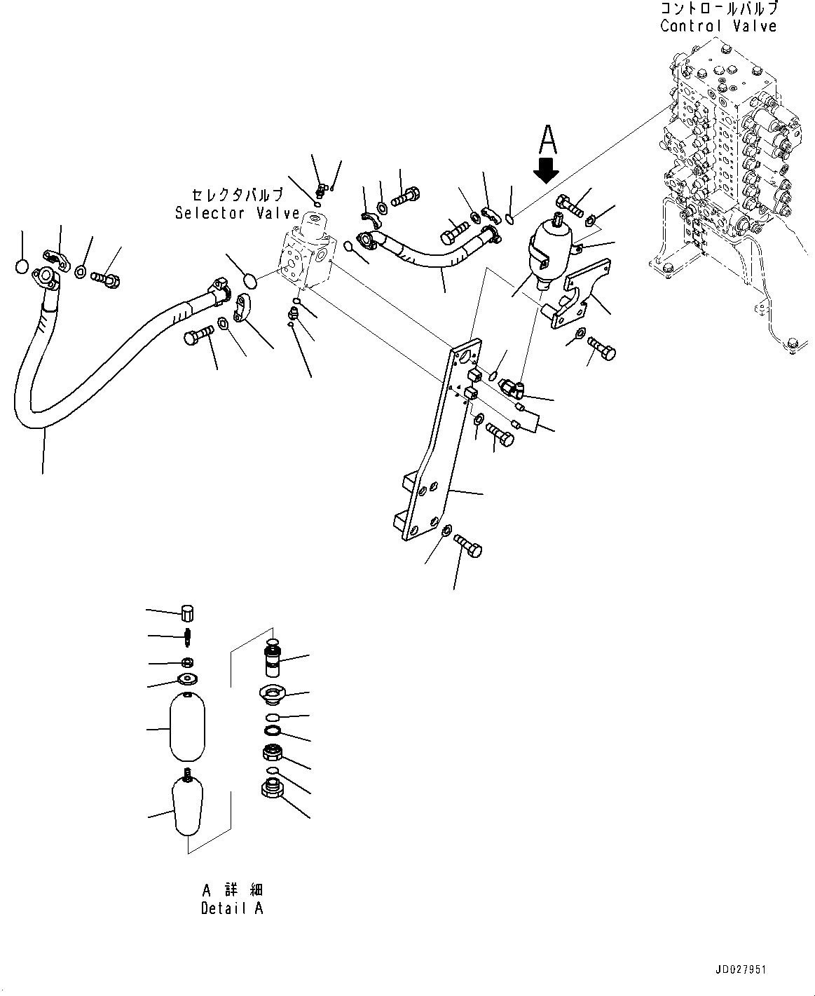 Схема запчастей Komatsu PC220-8 - НАВЕСН. ОБОРУД ТРУБЫ, ОСНОВН. ТРУБЫ, ПРАВ. (№877-) НАВЕСН. ОБОРУД ТРУБЫ, -ДОПОЛН. АКТУАТОР ТРУБЫ, АККУМУЛЯТОР, ДЛЯ БЫСТРОСЪЕМН. МЕХ-М
