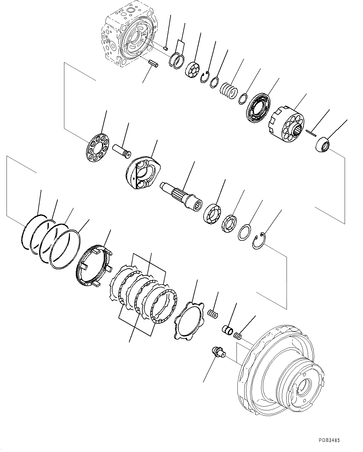 Схема запчастей Komatsu PC220-8 - МОТОР ХОДА И КОНЕЧНАЯ ПЕРЕДАЧА, МОТОР ХОДА (/) (№877-) МОТОР ХОДА И КОНЕЧНАЯ ПЕРЕДАЧА, С WEBASTO ОБОГРЕВАТЕЛЬ.