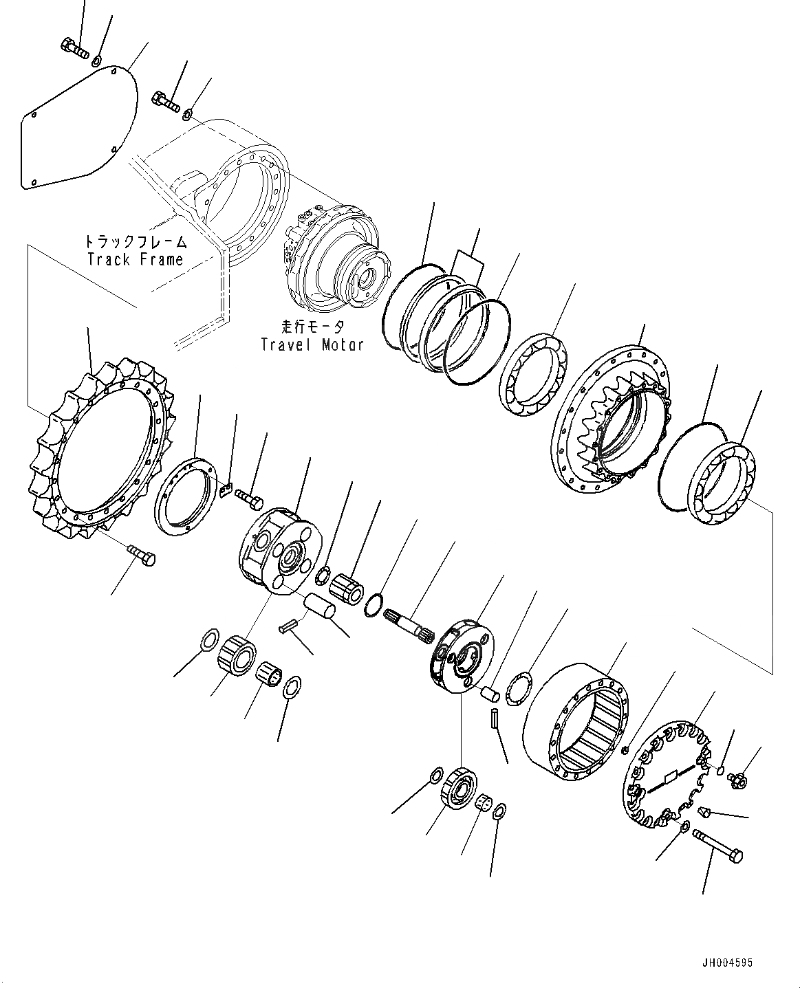 Схема запчастей Komatsu PC220-8 - МОТОР ХОДА И КОНЕЧНАЯ ПЕРЕДАЧА, КОНЕЧНАЯ ПЕРЕДАЧА (№877-) МОТОР ХОДА И КОНЕЧНАЯ ПЕРЕДАЧА, С WEBASTO ОБОГРЕВАТЕЛЬ.