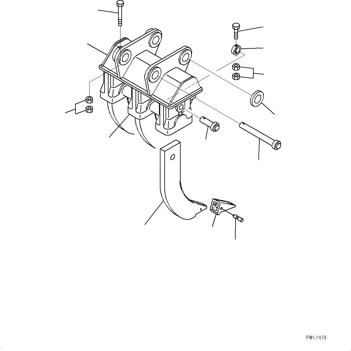 Схема запчастей Komatsu PC220-8 - РЫХЛИТЕЛЬ (№877-) РЫХЛИТЕЛЬ, SHANK