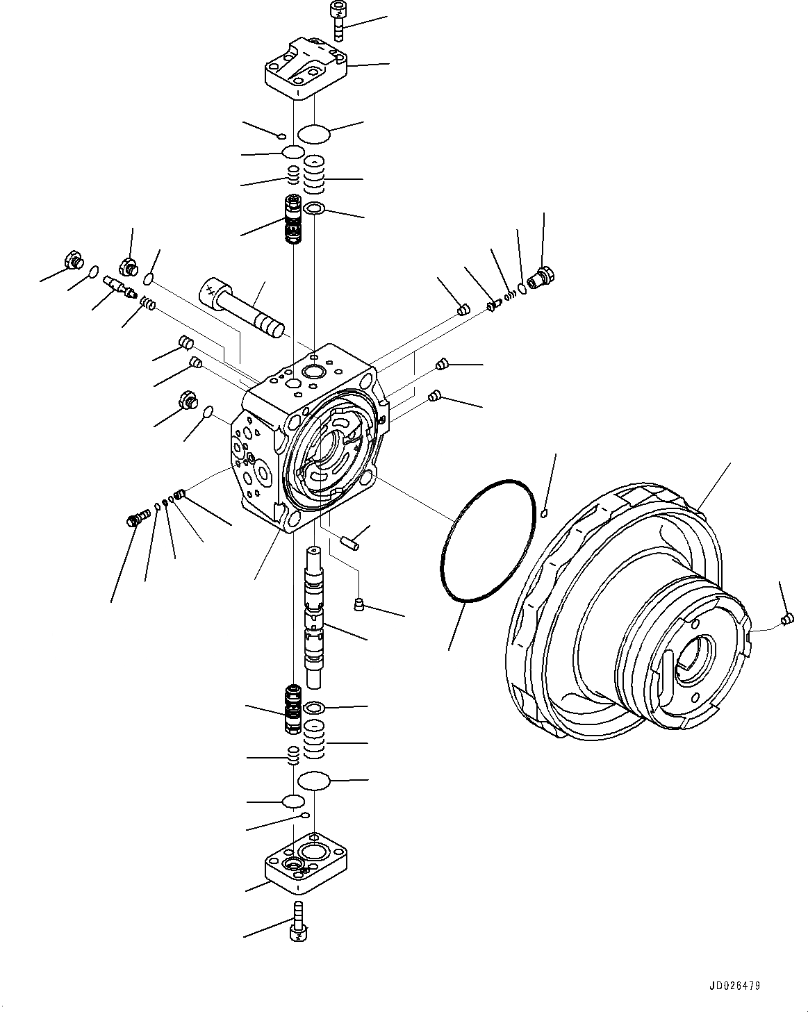 Схема запчастей Komatsu PC220LC-8 - МОТОР ХОДА И КОНЕЧНАЯ ПЕРЕДАЧА, МОТОР ХОДА (/) (№877-) МОТОР ХОДА И КОНЕЧНАЯ ПЕРЕДАЧА