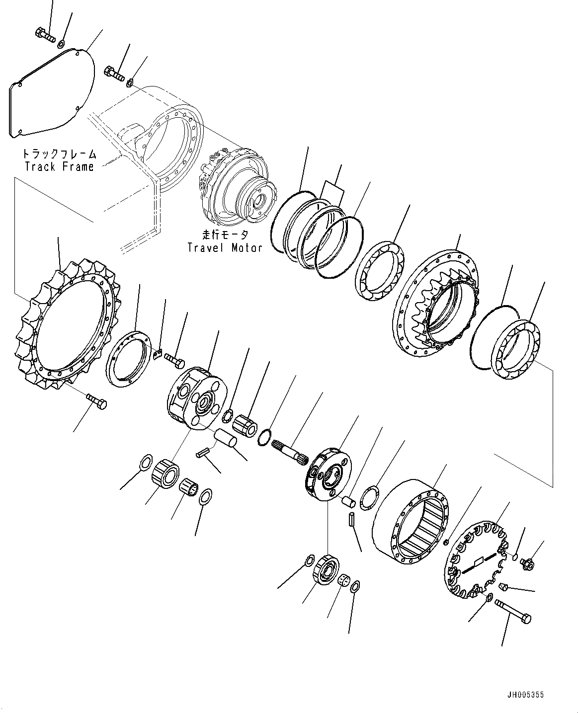 Схема запчастей Komatsu PC220LC-8 - МОТОР ХОДА И КОНЕЧНАЯ ПЕРЕДАЧА, КОМПОНЕНТЫ (№877-) МОТОР ХОДА И КОНЕЧНАЯ ПЕРЕДАЧА