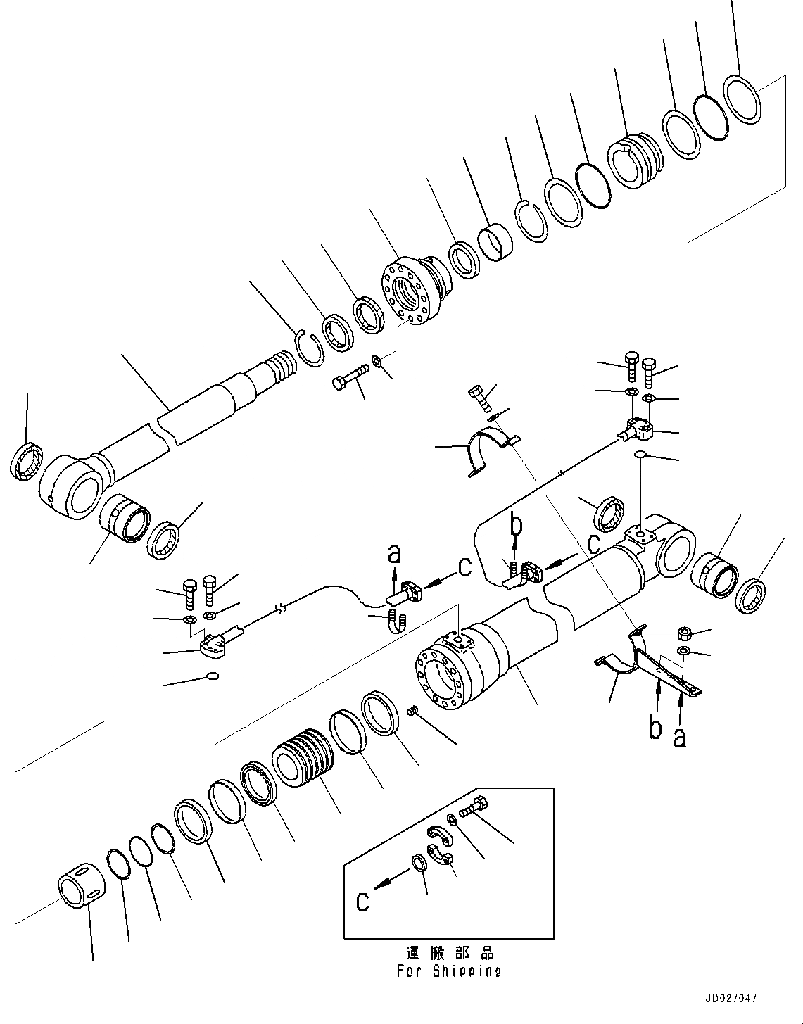 Схема запчастей Komatsu PC220LC-8 - ЦИЛИНДР СТРЕЛЫ, ПРАВ. (№877-) ЦИЛИНДР СТРЕЛЫ, БОЛЬШ. DIAMETER ТИП