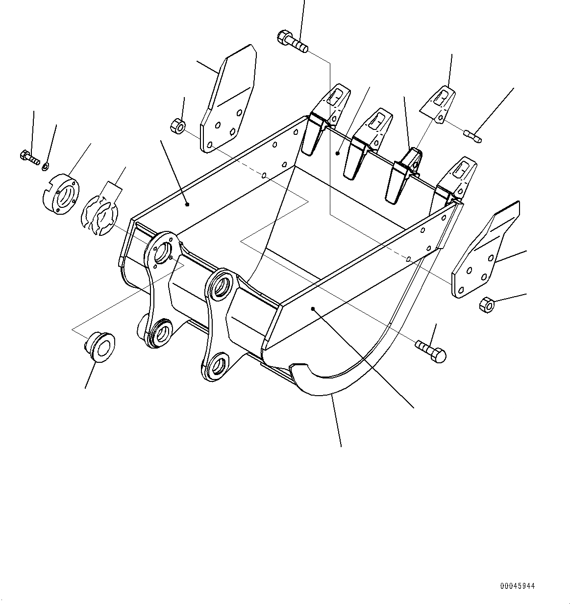 Схема запчастей Komatsu PC220LC-8 - КОВШ (№877-) КОВШ, .M, MM ШИР., ГОРИЗОНТАЛЬН. ПАЛЕЦ