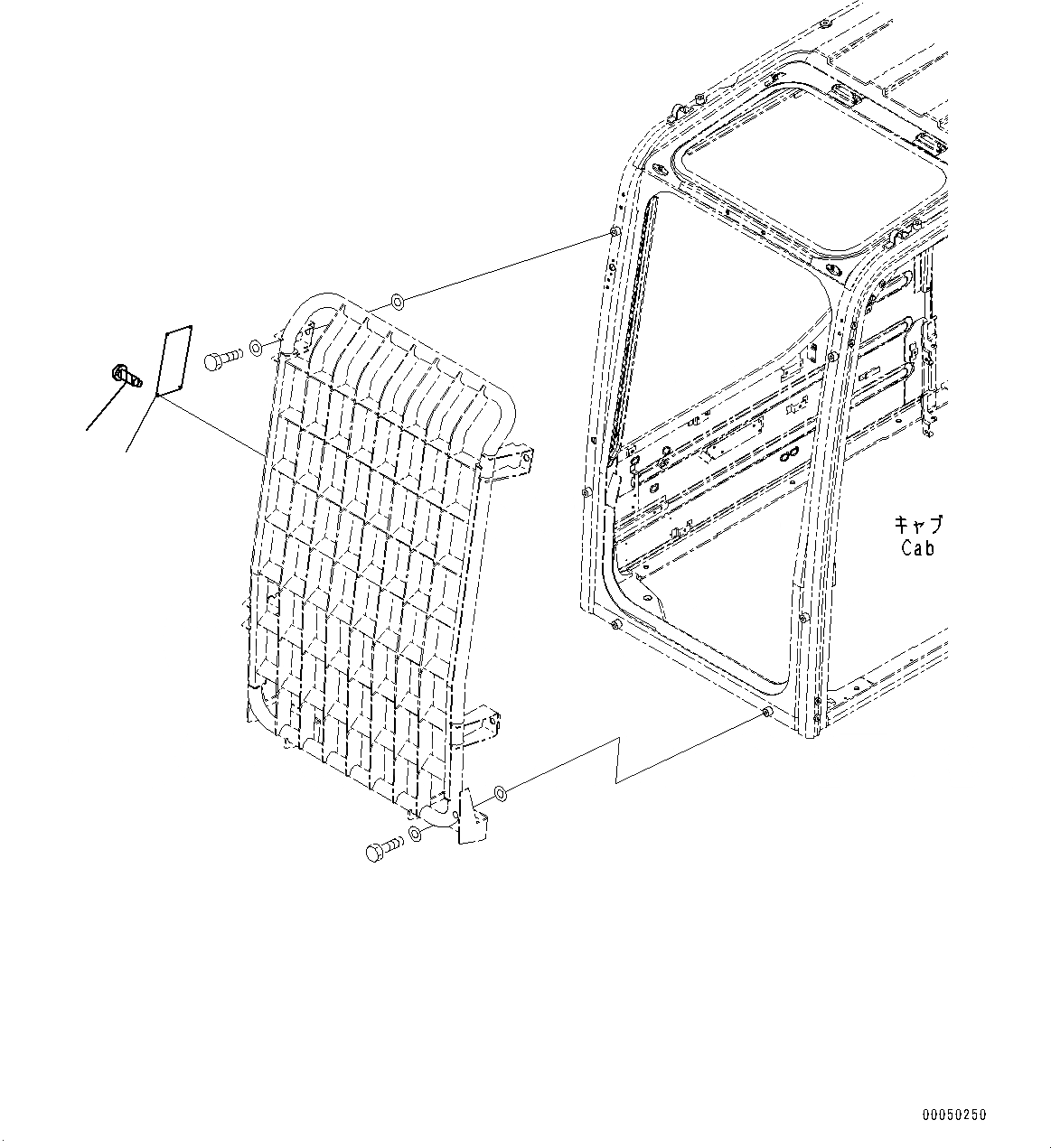 Схема запчастей Komatsu PC220LC-8 - FOPS ПЛАСТИНА (№877-) FOPS ПЛАСТИНА, АНГЛ., КАБИНА ПЕРЕДН. ПОЛН. ЗАЩИТА LV