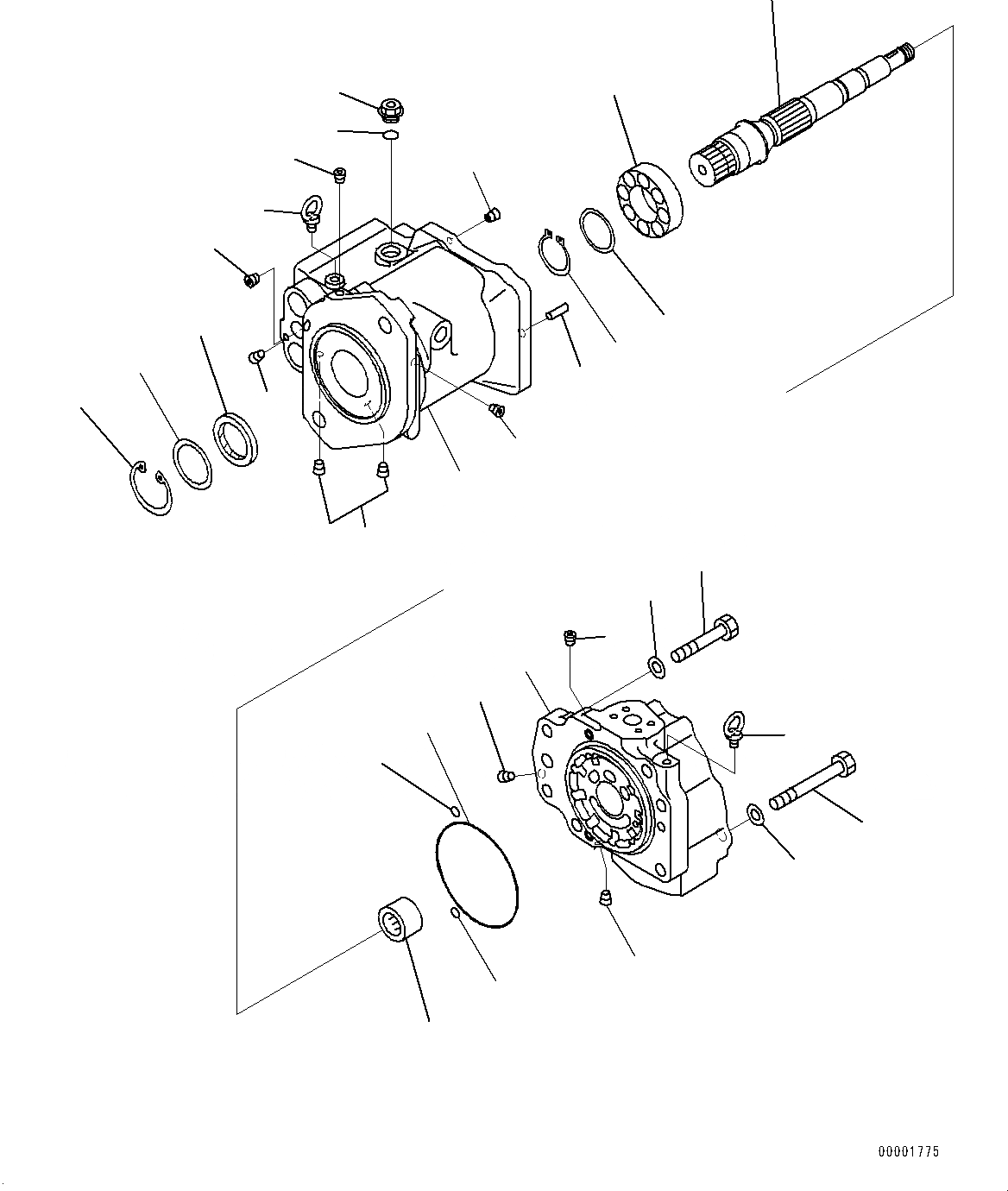 Схема запчастей Komatsu D85PX-15R - СИЛОВАЯ ПЕРЕДАЧА ЛИНИИ МАСЛООХЛАДИТЕЛЯ, ВНУТР. ЧАСТИ, НАСОС (/) (№-) СИЛОВАЯ ПЕРЕДАЧА ЛИНИИ МАСЛООХЛАДИТЕЛЯ