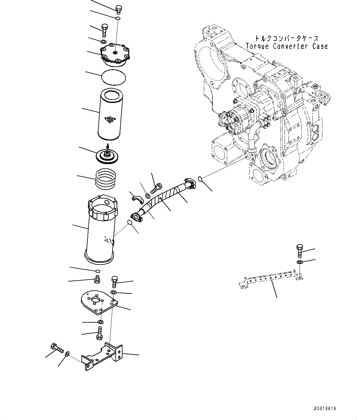 Схема запчастей Komatsu D85PX-15R - СИЛОВАЯ ПЕРЕДАЧА ФИЛЬТР. (№-) СИЛОВАЯ ПЕРЕДАЧА ФИЛЬТР.