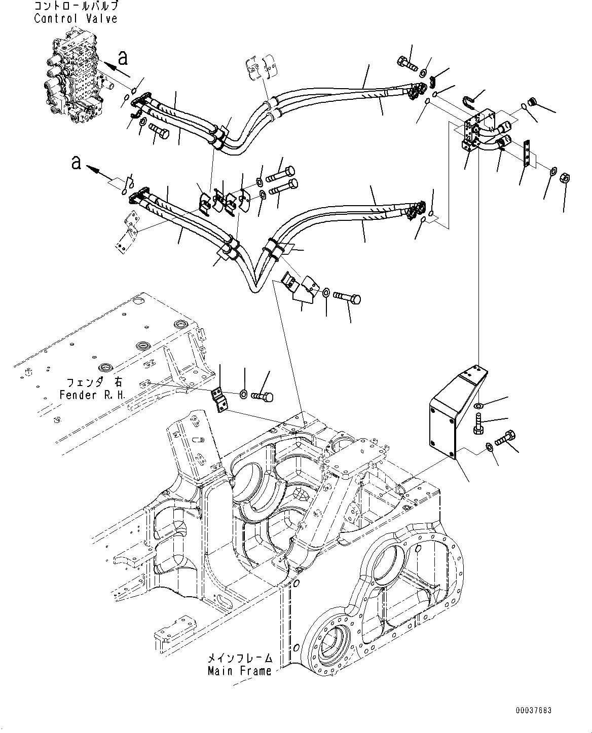 Схема запчастей Komatsu D85PX-15R - ГИДРОЛИНИЯ РЫХЛИТЕЛЯ, (№-) ГИДРОЛИНИЯ РЫХЛИТЕЛЯ, PROVISION ДЛЯ СКРЕППЕРА