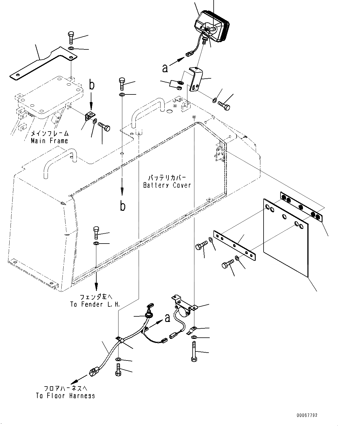 Схема запчастей Komatsu D85PX-15R - КРЫЛО КОМПОНЕНТЫ, BACKUP СИГНАЛИЗ-Я (№-) КРЫЛО КОМПОНЕНТЫ, С ЯЩИК Д/ИНСТРУМЕНТА, С ЗАЩИТА ОТ ВАНДАЛИЗМА