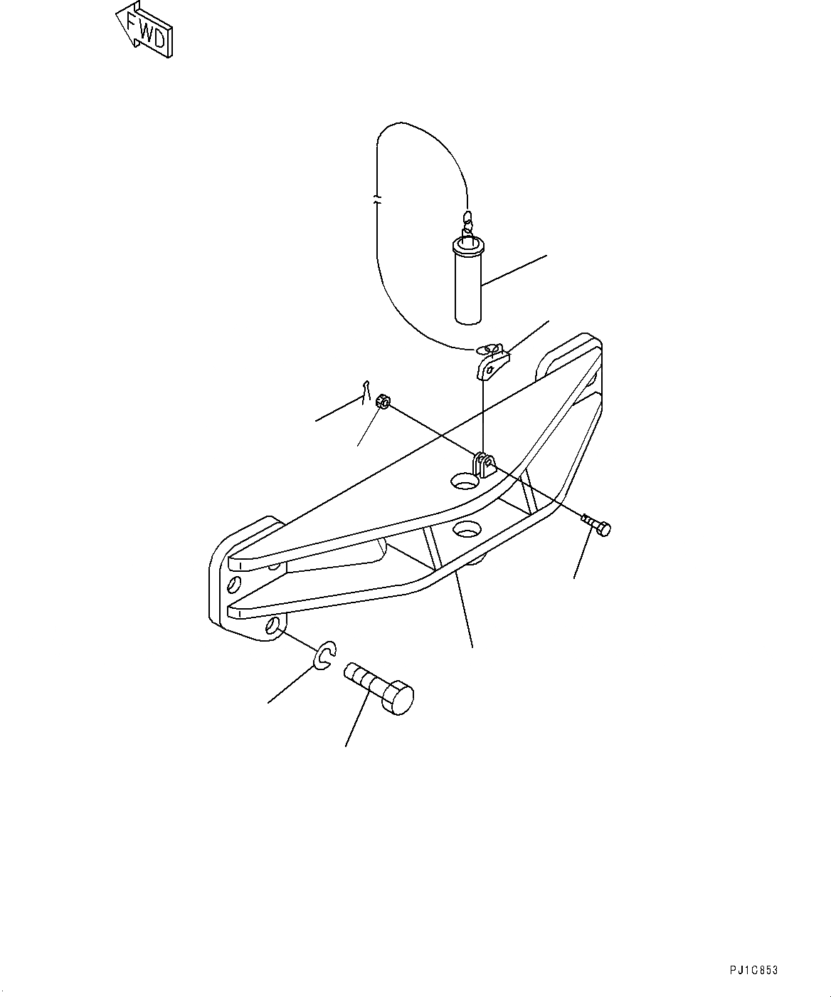 Схема запчастей Komatsu D85PX-15R - СЦЕПНОЕ УСТРОЙСТВО (№-) СЦЕПНОЕ УСТРОЙСТВО, СЦЕПКА ТИП
