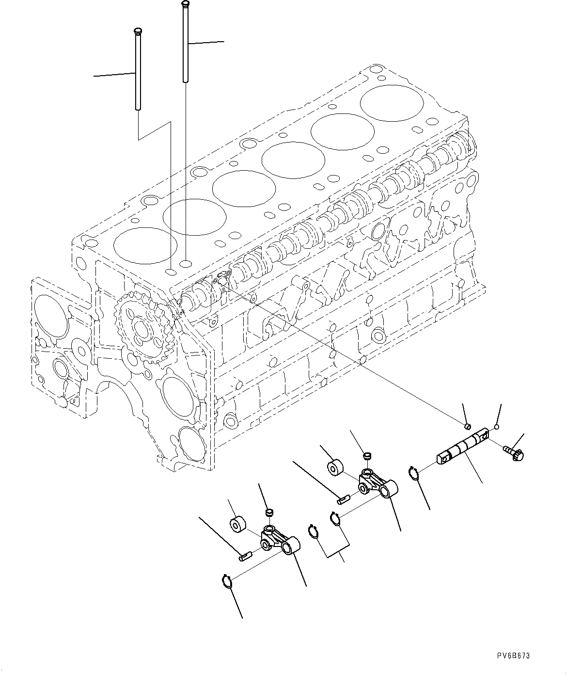 Схема запчастей Komatsu SAA6D140E-5E - РАСПРЕДВАЛ КОМПОНЕНТЫ, ТОЛКАТЕЛЬ КЛАПАНА (№-) РАСПРЕДВАЛ КОМПОНЕНТЫ