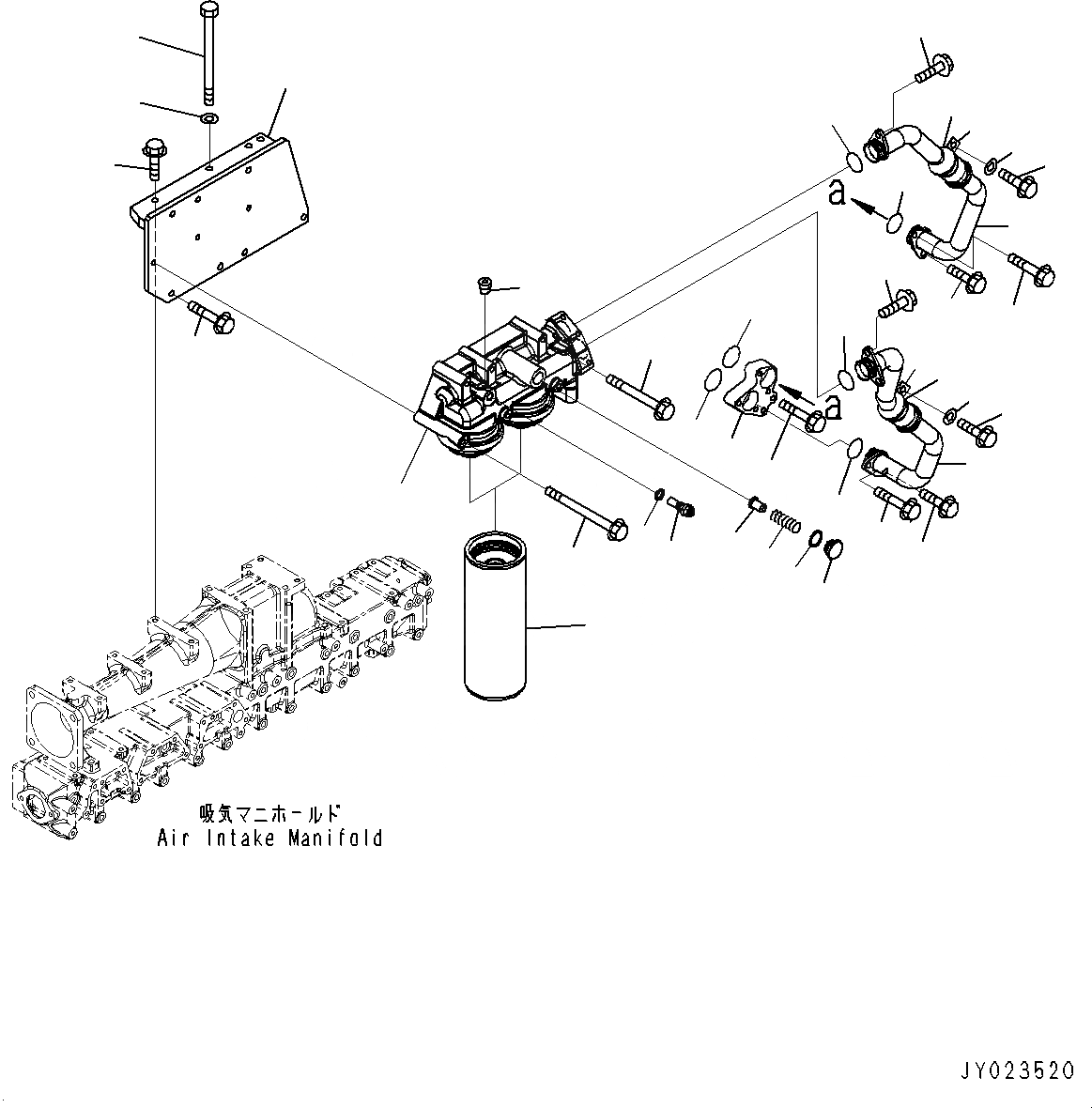Схема запчастей Komatsu SAA6D140E-5E - ДВИГАТЕЛЬ МАСЛ. ФИЛЬТР (№-) ДВИГАТЕЛЬ МАСЛ. ФИЛЬТР