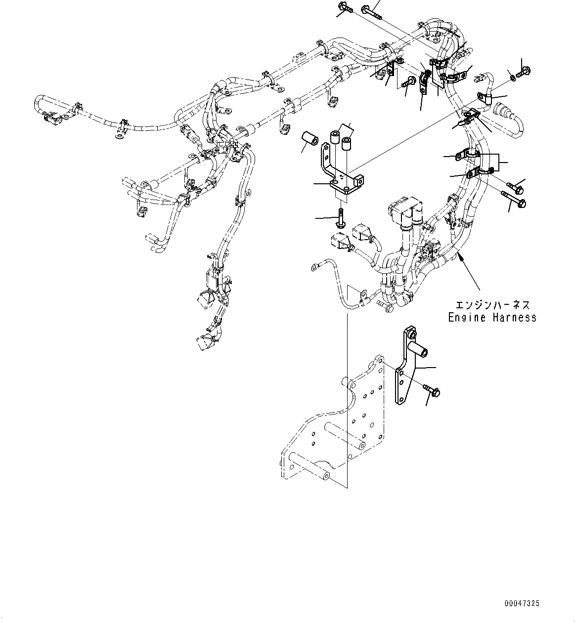 Схема запчастей Komatsu SAA6D140E-5E - ПРОВОДКА, (/) (№-) ПРОВОДКА, ДЛЯ EC NOISE REGULATION
