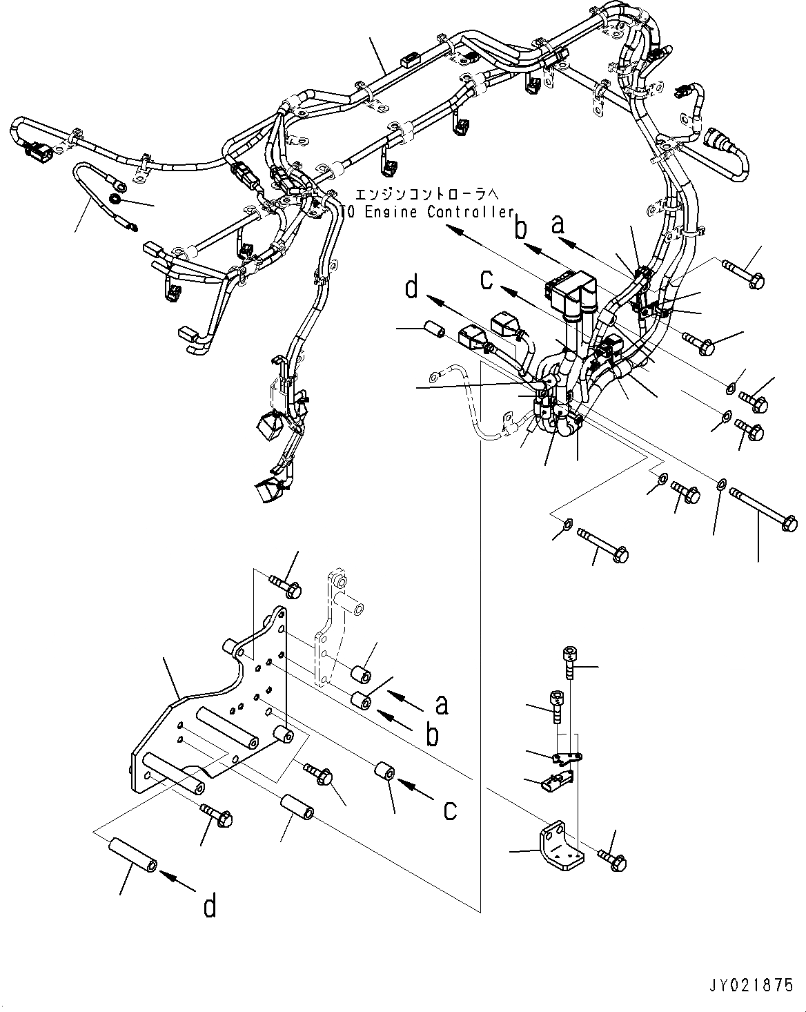 Схема запчастей Komatsu SAA6D140E-5E - ПРОВОДКА, (/) (№-) ПРОВОДКА, ДЛЯ EC NOISE REGULATION