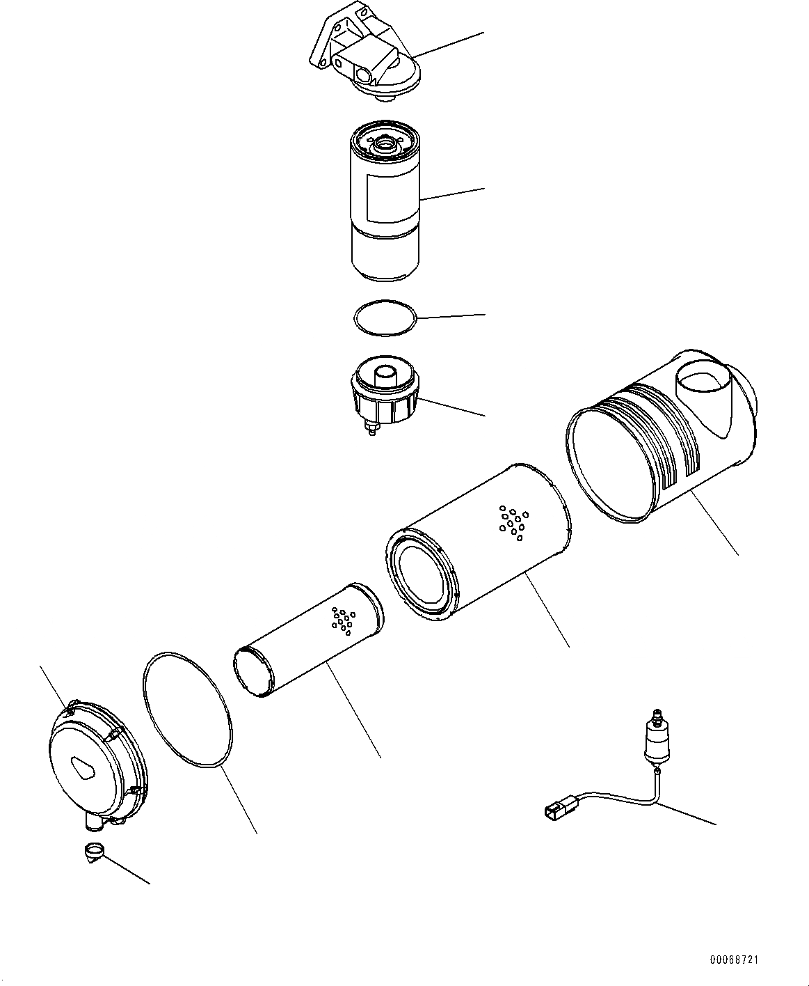 Схема запчастей Komatsu SAA6D140E-5E - ТОПЛИВН. ФИЛЬТР. И ВОДООТДЕЛИТЕЛЬ (№-) ТОПЛИВН. ФИЛЬТР. И ВОДООТДЕЛИТЕЛЬ