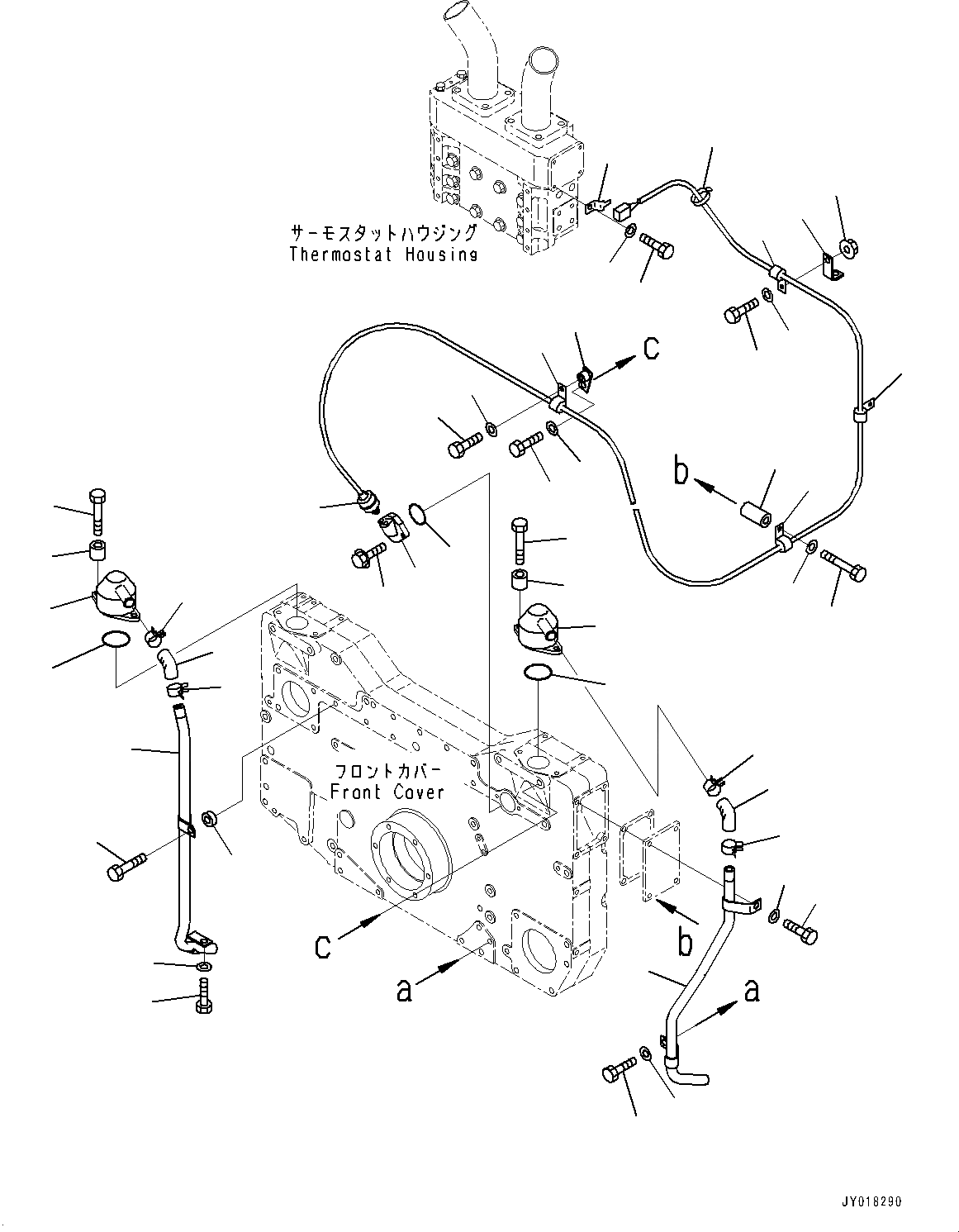 Схема запчастей Komatsu SAA12V140E-3D - ЭЛЕМЕНТЫ ПЕРЕДН. КРЫШКИ, САПУН И ДАТЧИК ПРОРЫВА ГАЗОВ (№8-) ЭЛЕМЕНТЫ ПЕРЕДН. КРЫШКИ, ДЛЯ VHMS, ORBCOMM