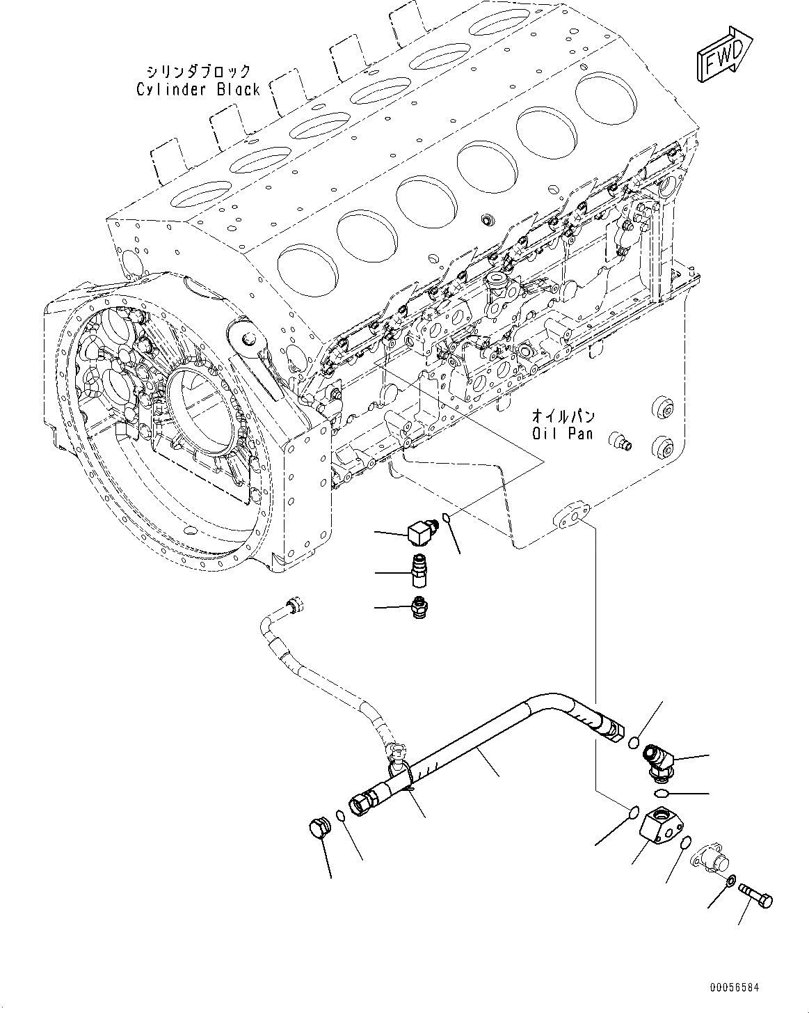 Схема запчастей Komatsu SAA12V140E-3D - PRE СМАЗЫВАЮЩ. ЛИНИЯ (№9-) PRE СМАЗЫВАЮЩ. ЛИНИЯ