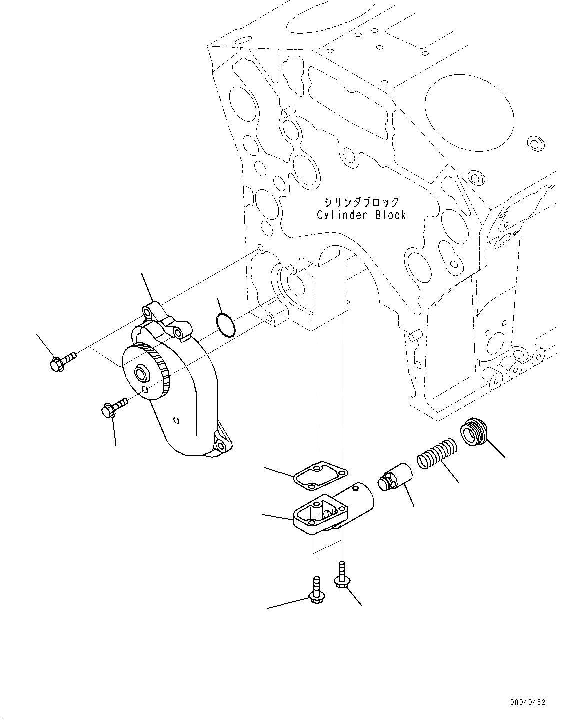 Схема запчастей Komatsu SAA12V140E-3D - ДВИГАТЕЛЬ МАСЛ. НАСОС (№9-) ДВИГАТЕЛЬ МАСЛ. НАСОС