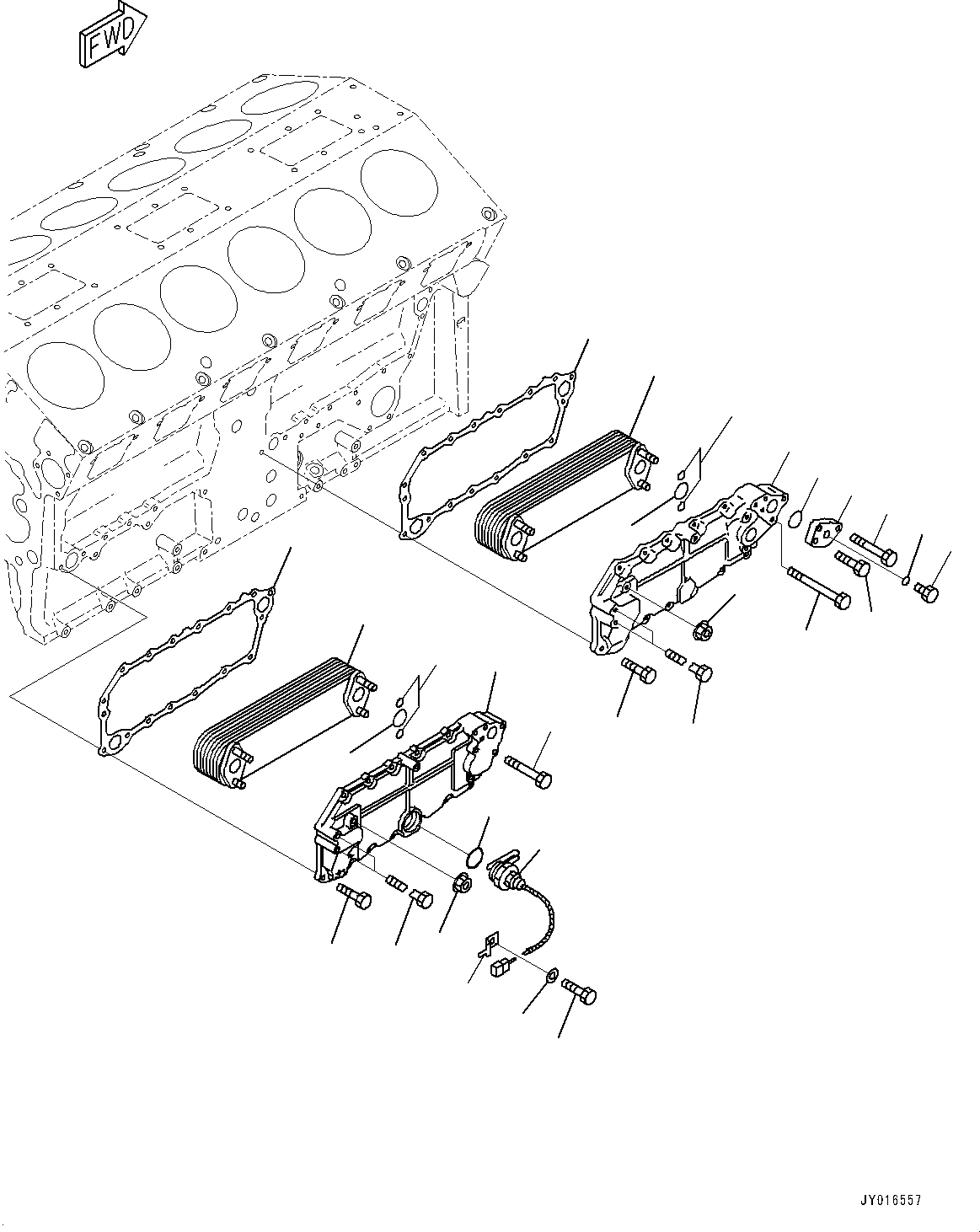 Схема запчастей Komatsu SAA12V140E-3D - ДВИГАТЕЛЬ МАСЛООХЛАДИТЕЛЬ (№-) ДВИГАТЕЛЬ МАСЛООХЛАДИТЕЛЬ, ДЛЯ ХОЛОДН. AREA СПЕЦ-ЯIFICATION A (- DEG C)
