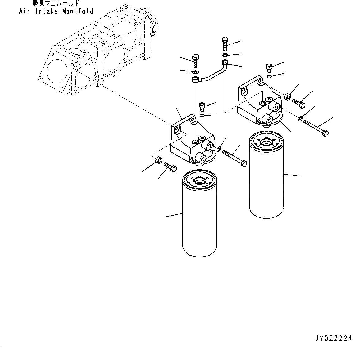 Схема запчастей Komatsu SAA12V140E-3D - ТОПЛИВОПРОВОД., ТОПЛИВН. ФИЛЬТР. (№9-) ТОПЛИВОПРОВОД.