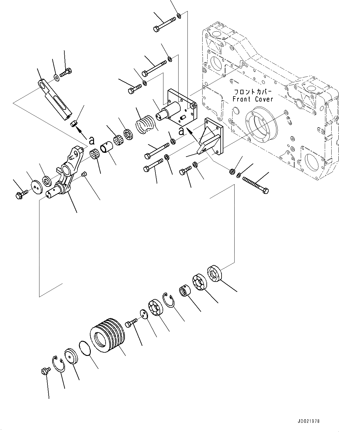Схема запчастей Komatsu SAA12V140E-3D - НАТЯЖНОЙ РОЛИК, НАТЯЖНОЙ РОЛИК (№9-) НАТЯЖНОЙ РОЛИК