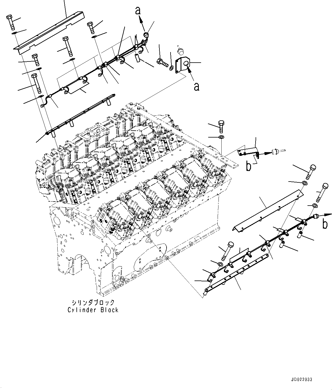 Схема запчастей Komatsu SAA12V140E-3D - ПРОВОДКА, ВПРЫСК ПРОВОДКА (№9-) ПРОВОДКА