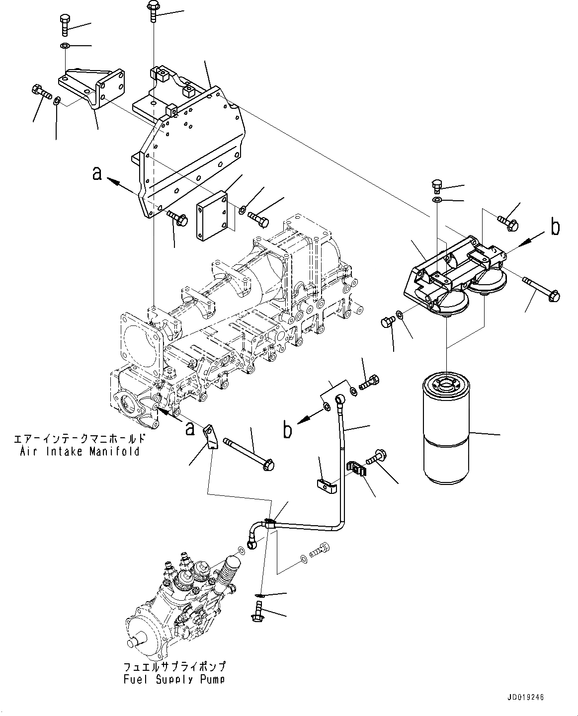 Схема запчастей Komatsu SAA6D140E-5ER - ТОПЛИВН. ФИЛЬТР. (№8-) ТОПЛИВН. ФИЛЬТР.