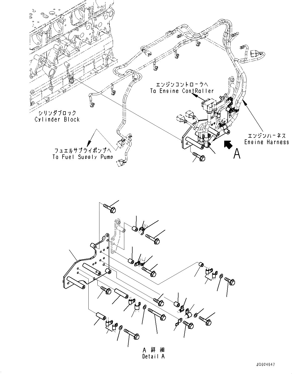 Схема запчастей Komatsu SAA6D140E-5ER - ЭЛЕКТРИЧ. ПРОВОДКА, (/) (№-) ЭЛЕКТРИЧ. ПРОВОДКА
