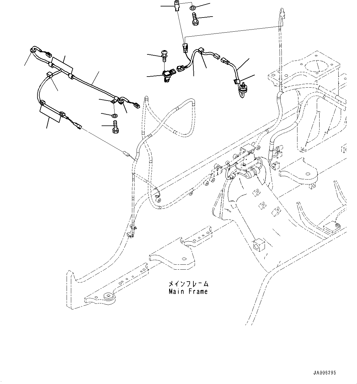 Схема запчастей Komatsu D65WX-17 - ЭЛЕКТРИЧ. ПРОВОДКА, ДАТЧИК (/) (№-) ЭЛЕКТРИЧ. ПРОВОДКА, БЕЗ D MACHINE УПРАВЛ-Е ЗАГЛУШКА И PLAY