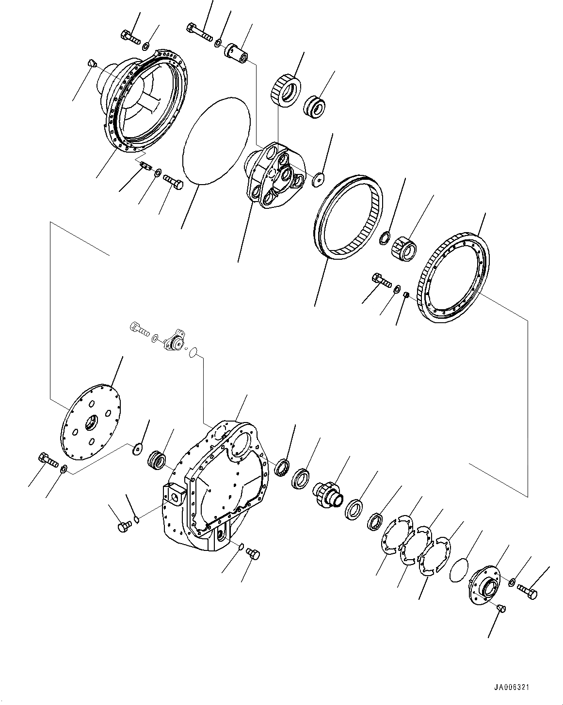 Схема запчастей Komatsu D65WX-17 - КОНЕЧНАЯ ПЕРЕДАЧА, FINAL КОРПУС ШЕСТЕРЕНН. ПЕРЕДАЧИ ПРАВ. (№-) КОНЕЧНАЯ ПЕРЕДАЧА, С SEGMENTED TEETH, ДЛЯ ПОВОРОТН. ОТВАЛА С ИЗМ. УГЛОМ DOZER, ВНУТР. РАМА, MM, ПОВОРОТН. ОТВАЛ С ИЗМ. УГЛОМ ОТВАЛ, PLUS TY